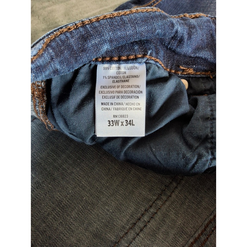 Shyanne Womens Bootcut Jeans Dark Wash Contrast Stitch Size 33 x 34L - Picture 5 of 12